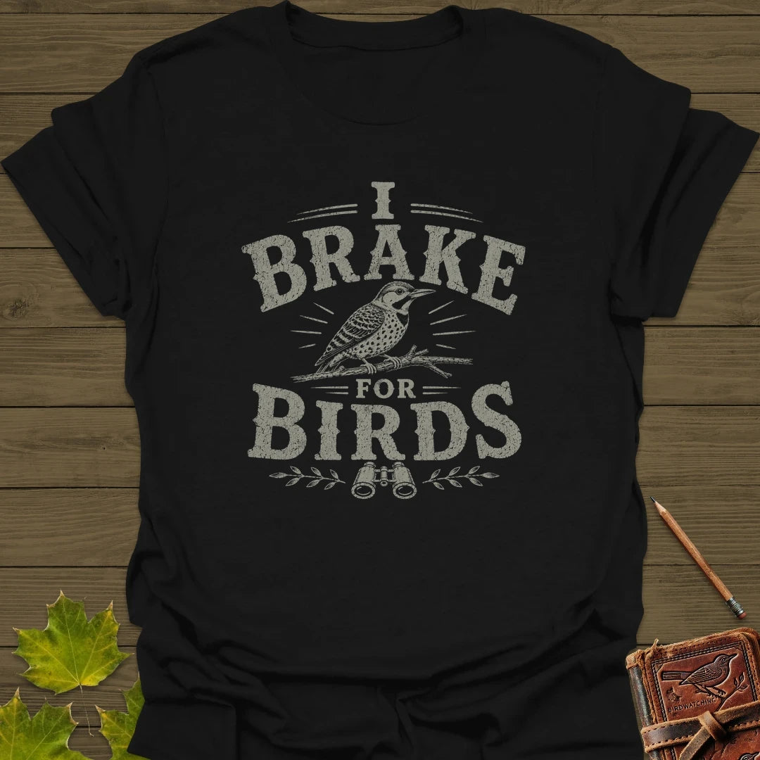 Brake For Birds T-Shirt Black