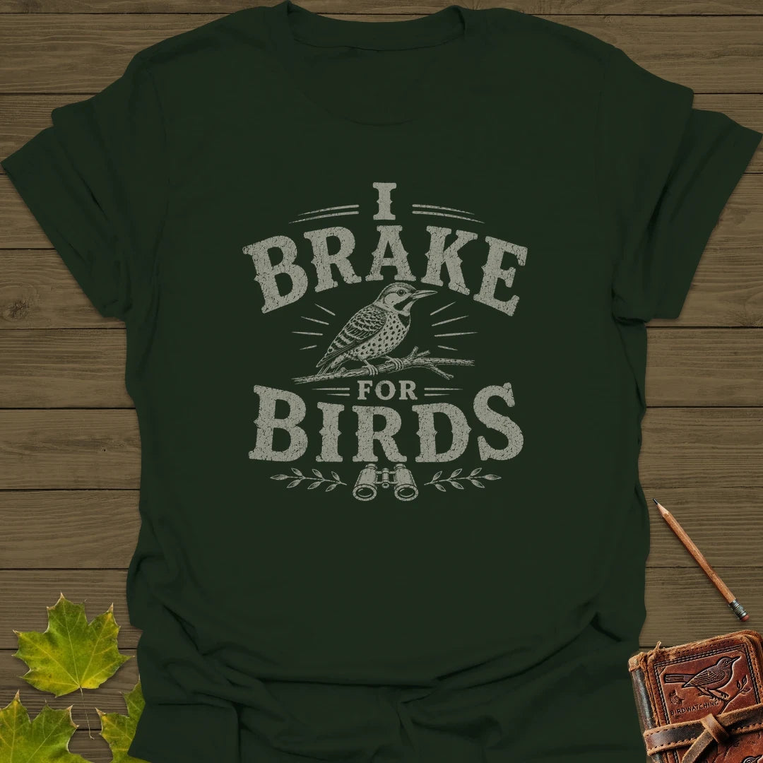 Brake For Birds T-Shirt Forest Green