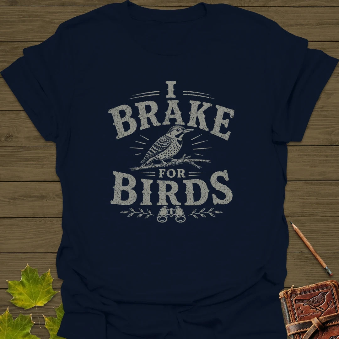 Brake For Birds T-Shirt Navy