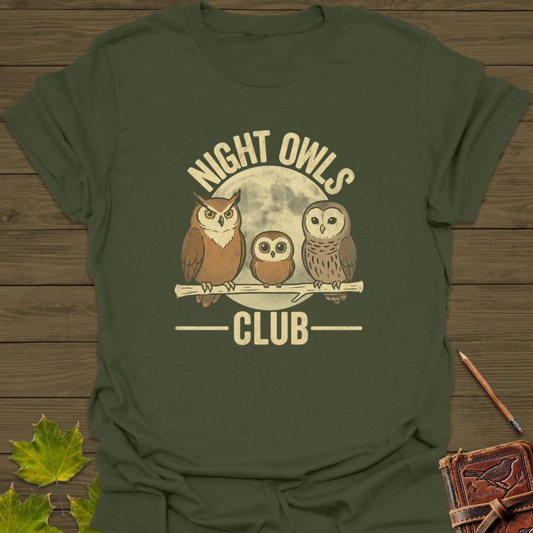Night Owls Club T-Shirt Military Green