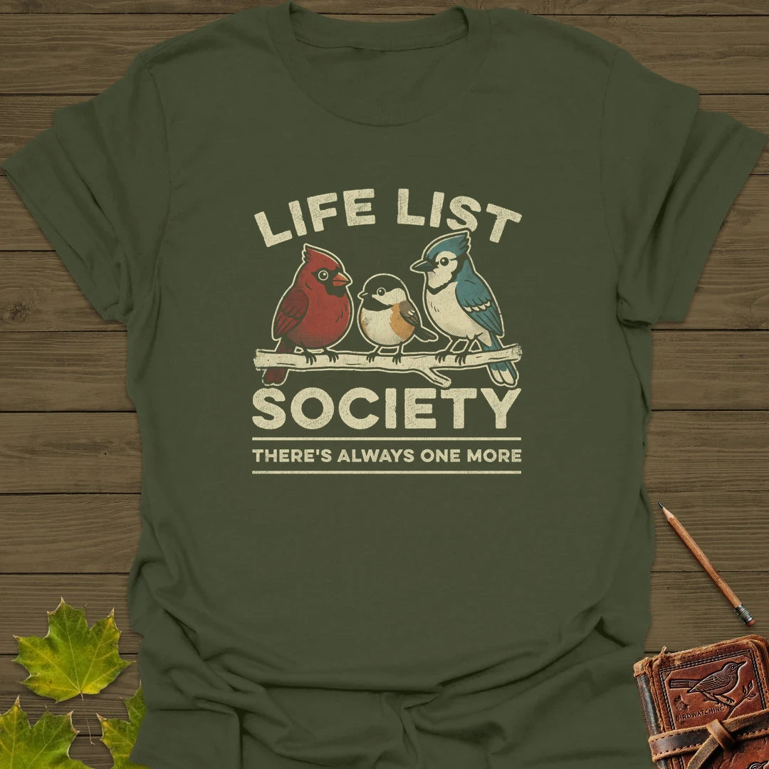Life List Society T-Shirt Military Green