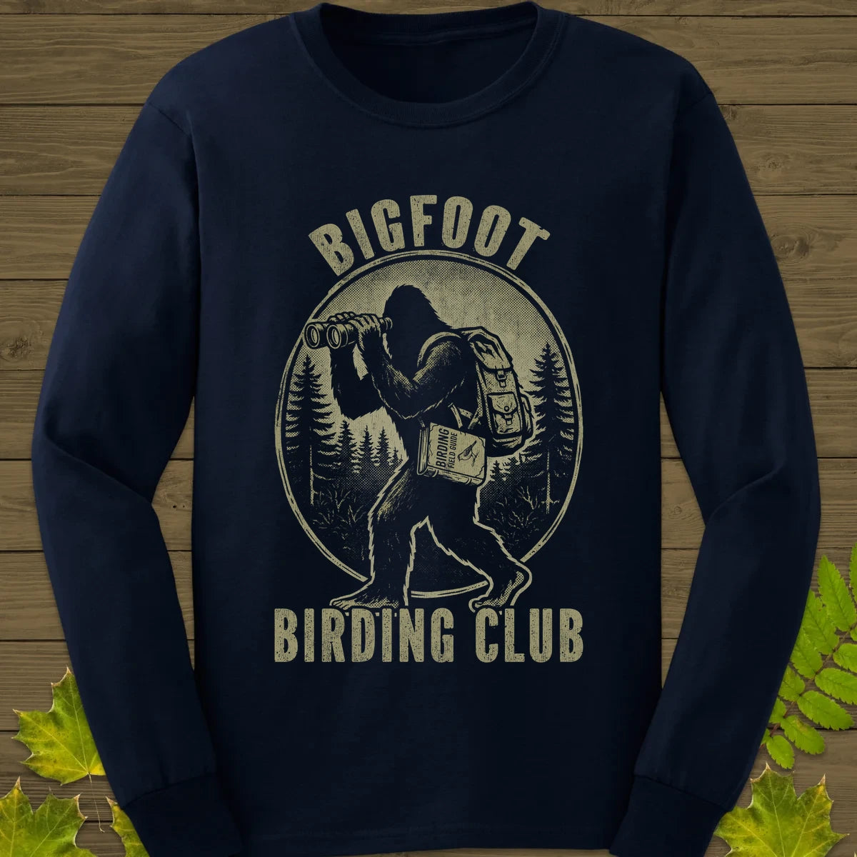 Bigfoot Birding Club Long Sleeve Navy