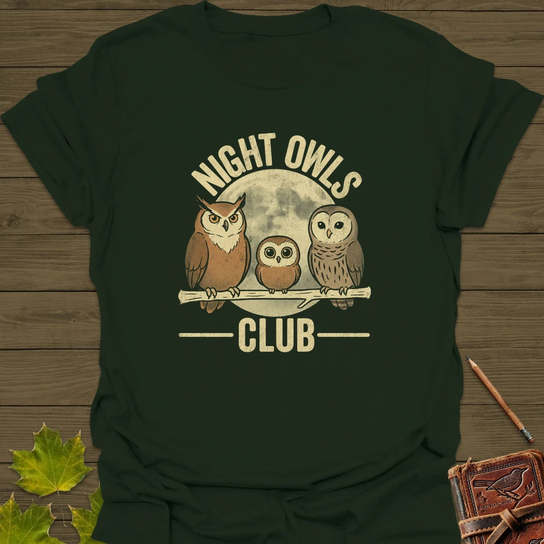Night Owls Club T-Shirt Forest Green