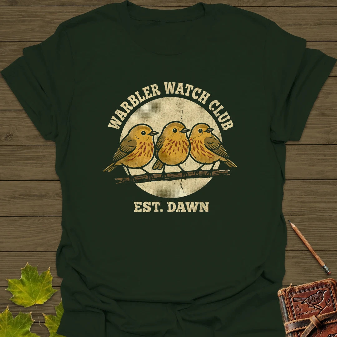 Warbler Watch Club T-Shirt Forest Green