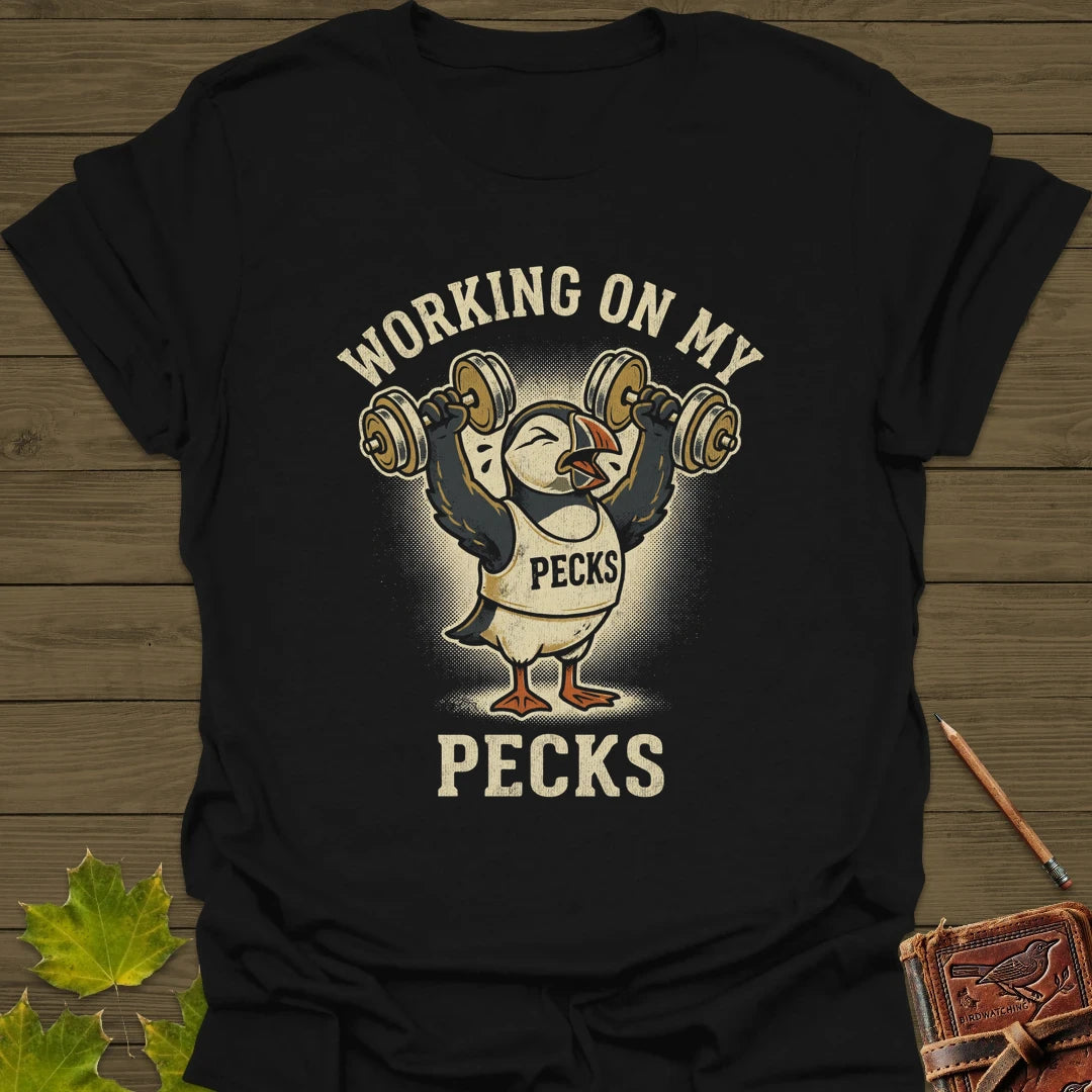 Working My Pecks T-Shirt Black