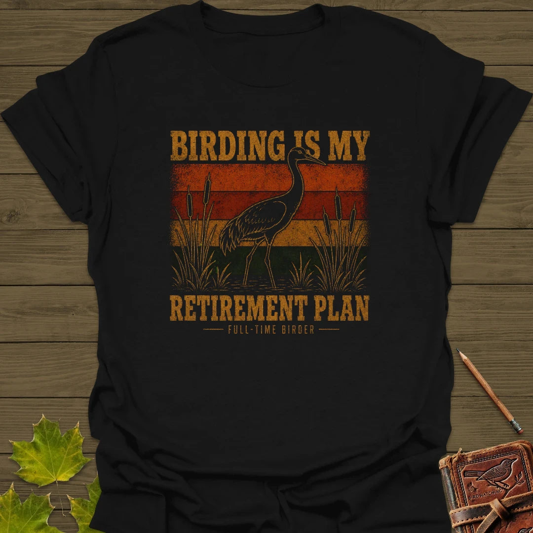 Retirement Birding T-Shirt Black