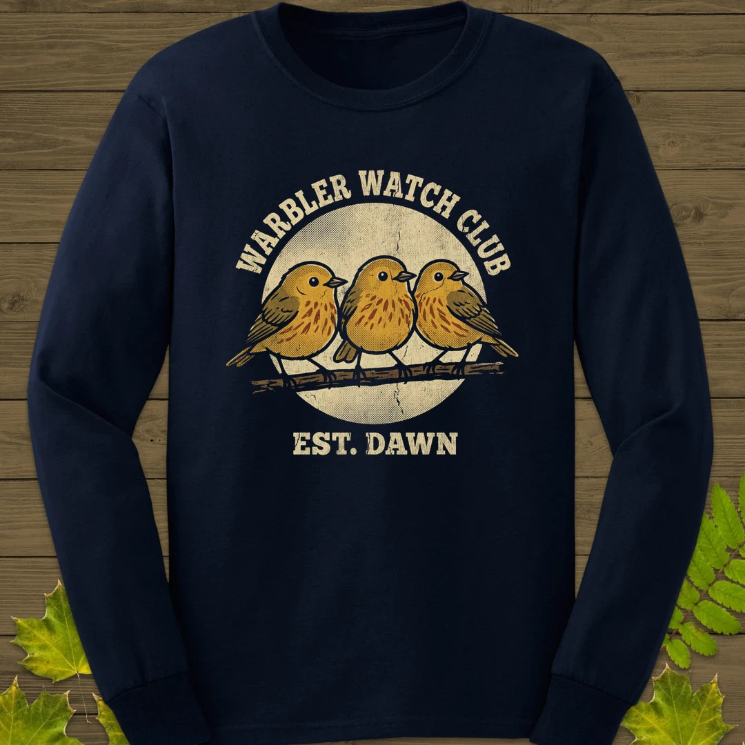 Warbler Watch Club Long Sleeve Navy