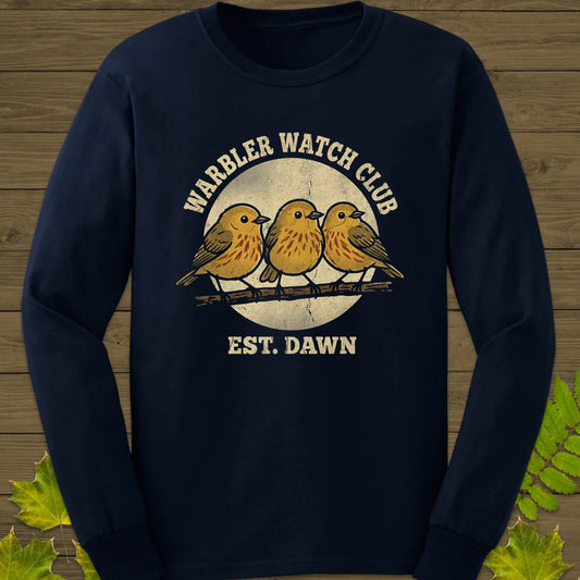 Warbler Watch Club Long Sleeve Navy