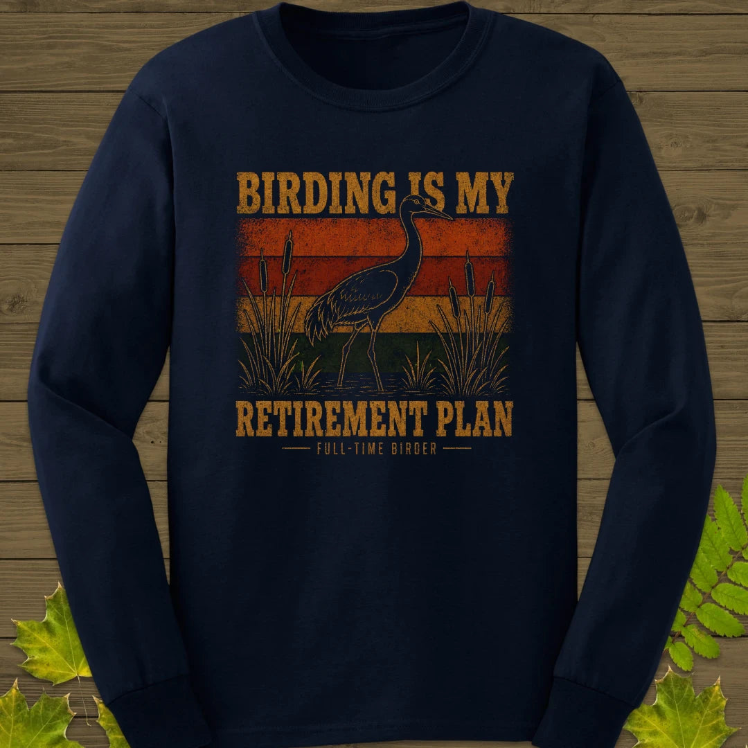 Retirement Birding Long Sleeve Navy