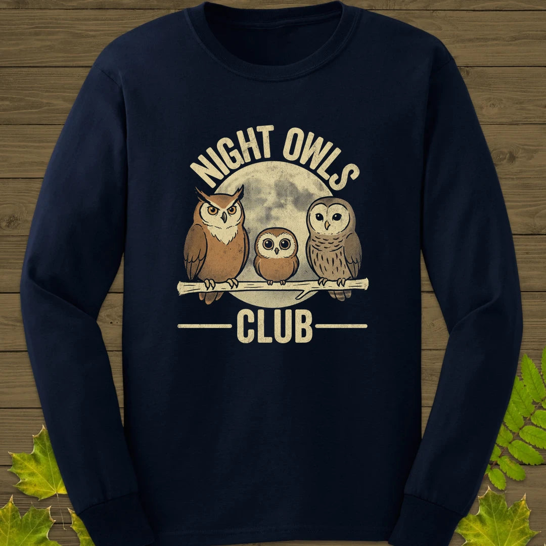 Night Owls Club Long Sleeve Navy