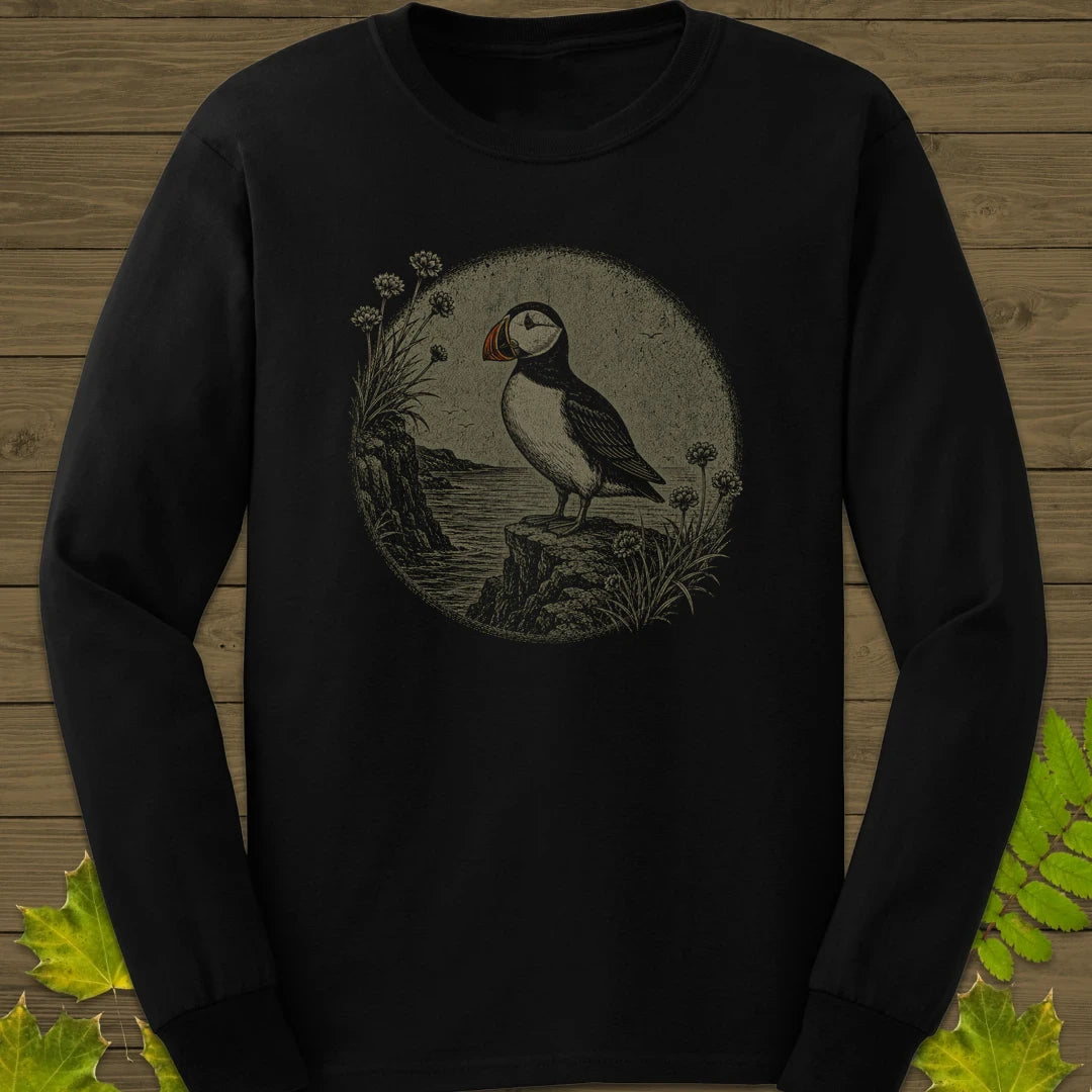 Cliff Puffin Long Sleeve Black