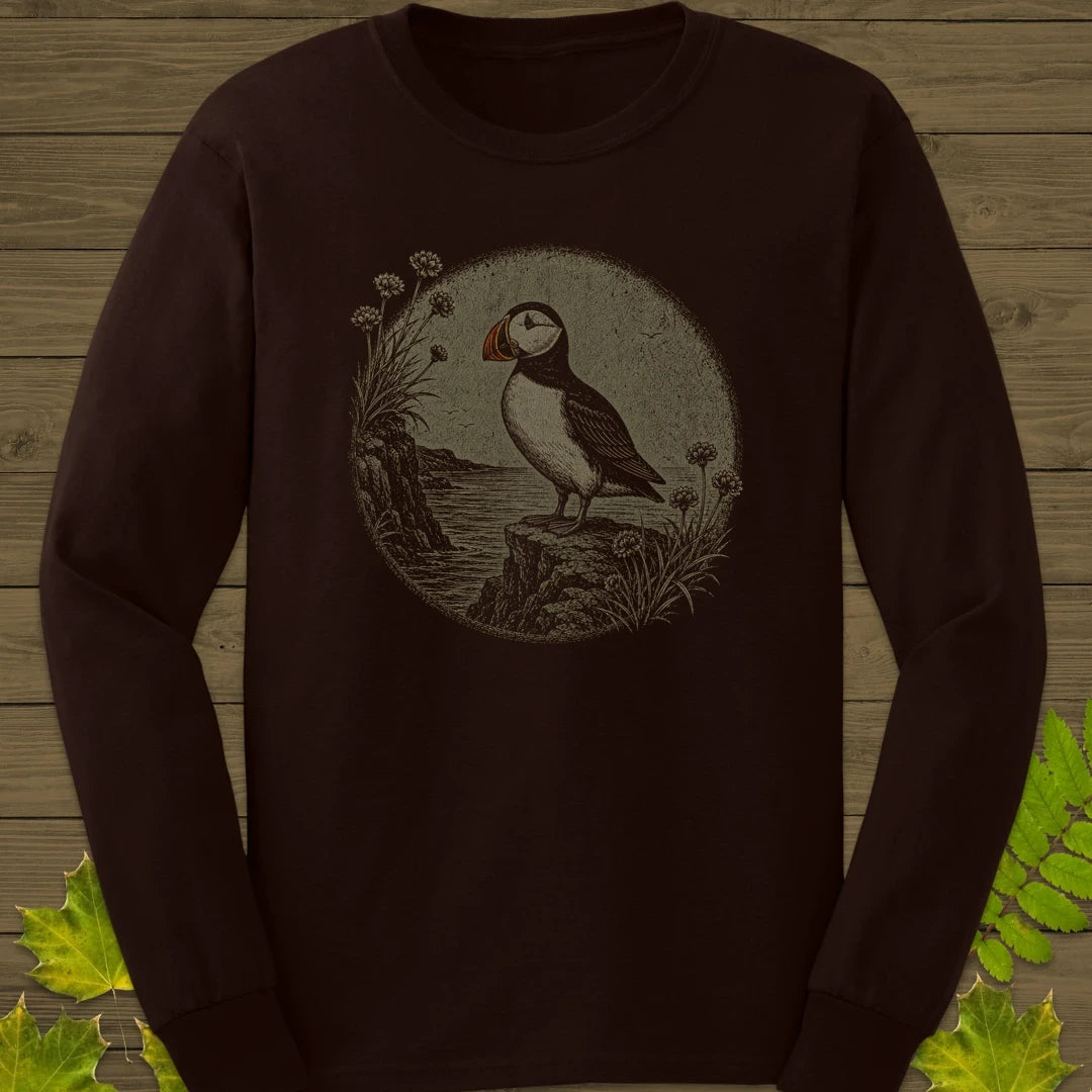 Cliff Puffin Long Sleeve Dark Chocolate