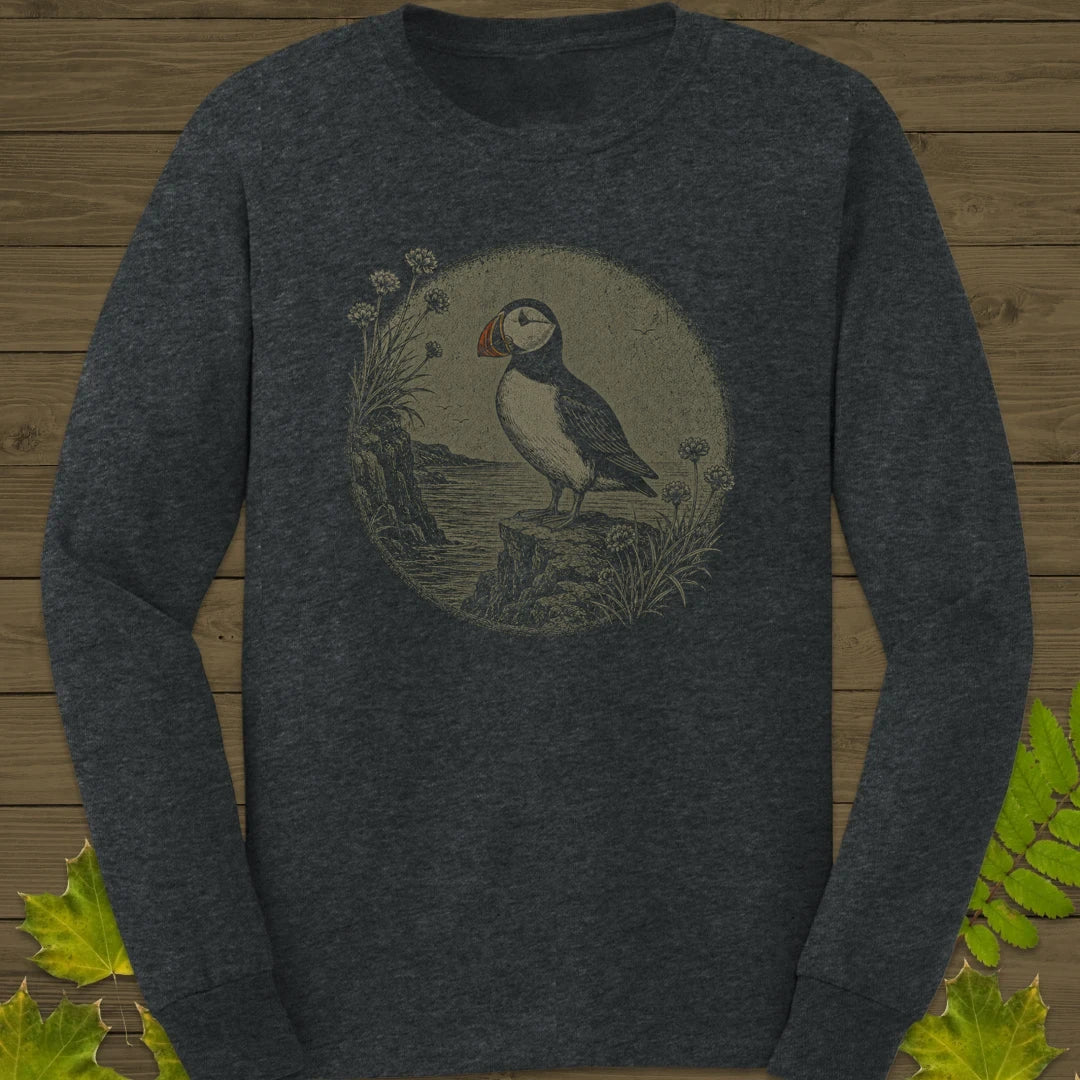 Cliff Puffin Long Sleeve Dark Heather