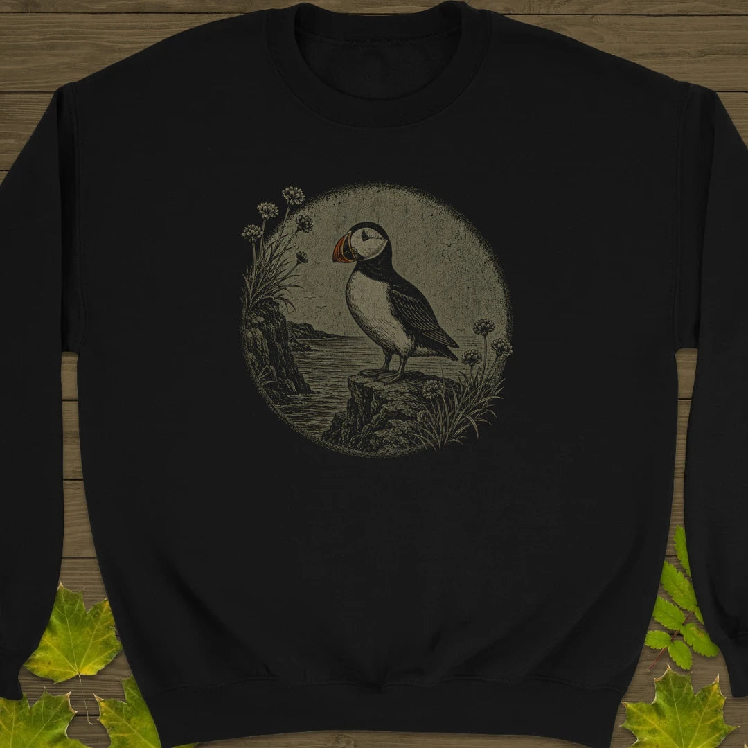 Cliff Puffin Sweatshirt Black