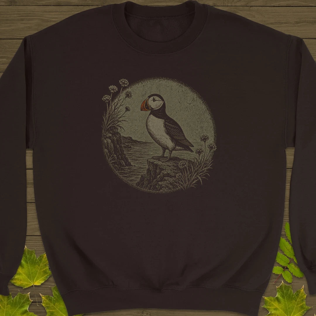 Cliff Puffin Sweatshirt Dark Chocolate