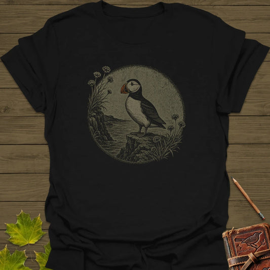 Cliff Puffin T-Shirt Black