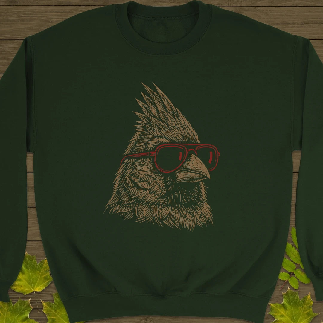Cool Cardinal Sweatshirt Forest Green