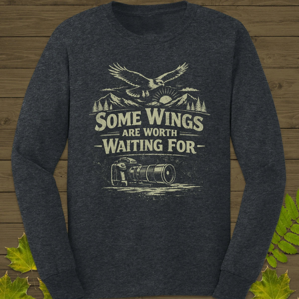 Some Wings Long Sleeve Dark Heather