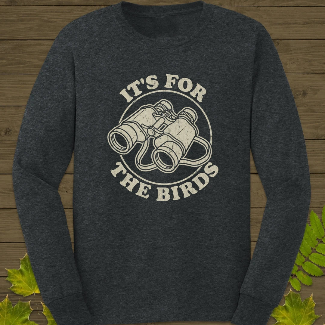 For The Birds Long Sleeve Dark Heather