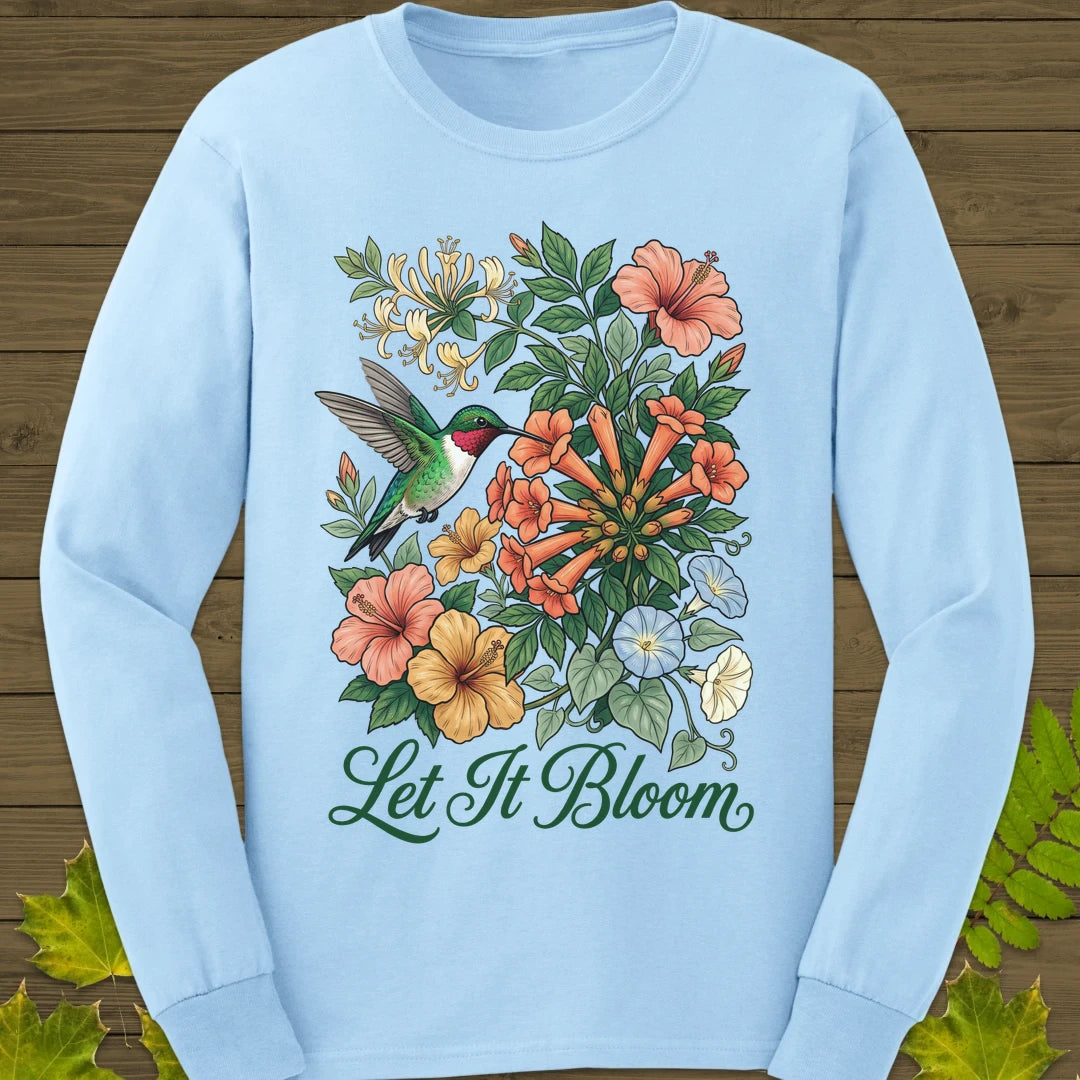 Let It Bloom Long Sleeve Light Blue