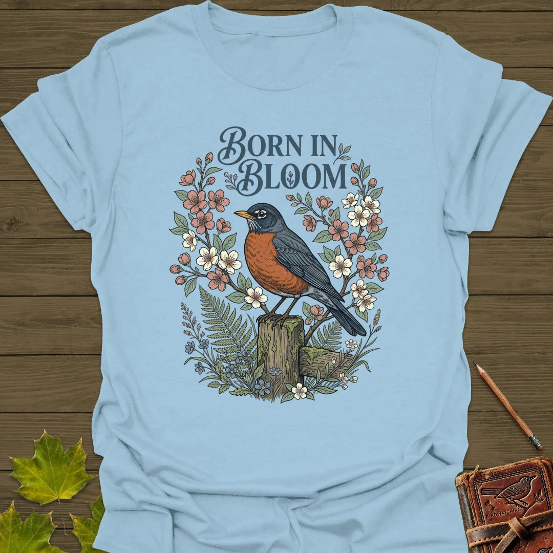 Born In Bloom T-Shirt Light Blue