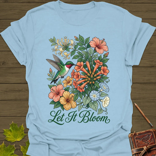 Let It Bloom T-Shirt Light Blue