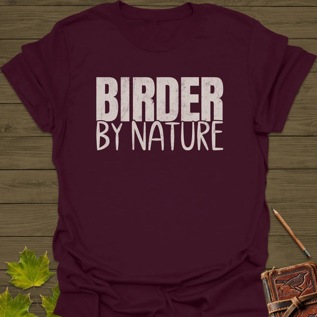 Birder By Nature T-Shirt Maroon