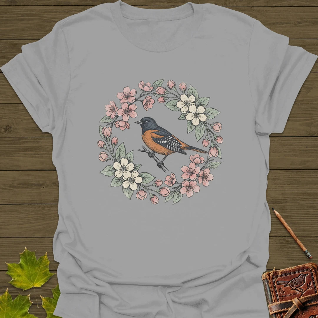 Oriole In Bloom T-Shirt Ice Grey