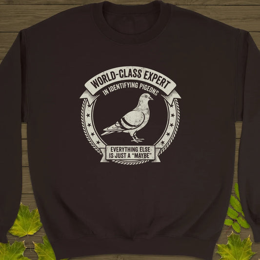 Identifying Pigeons Sweatshirt Dark Chocolate