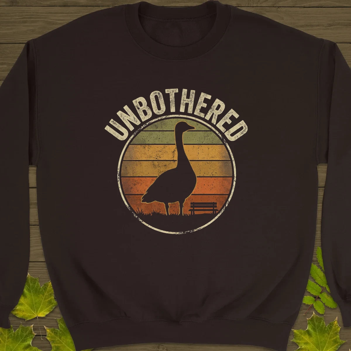 Unbothered Goose Sweatshirt Dark Chocolate