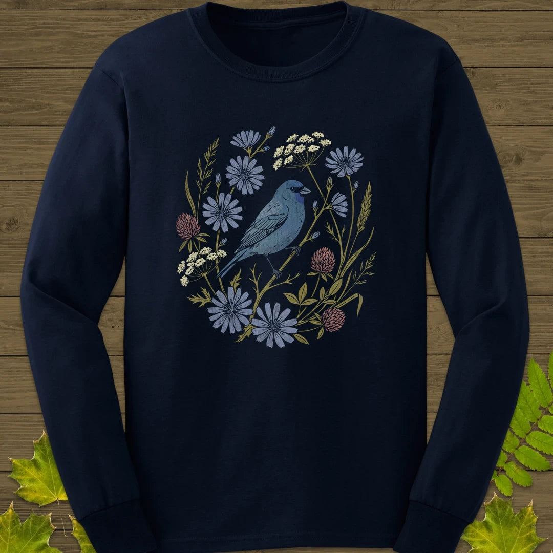 Indigo Bloom Long Sleeve Navy