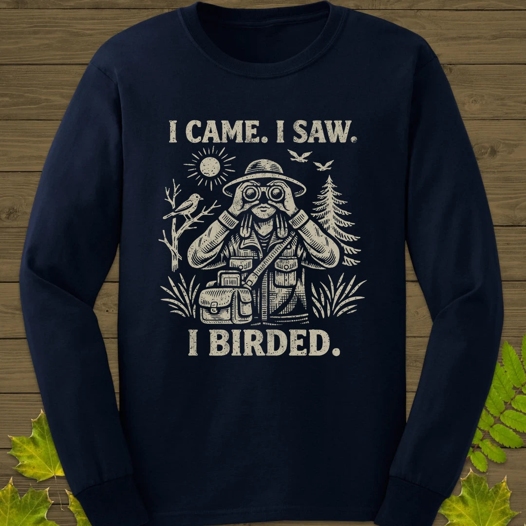 I Birded Long Sleeve Navy
