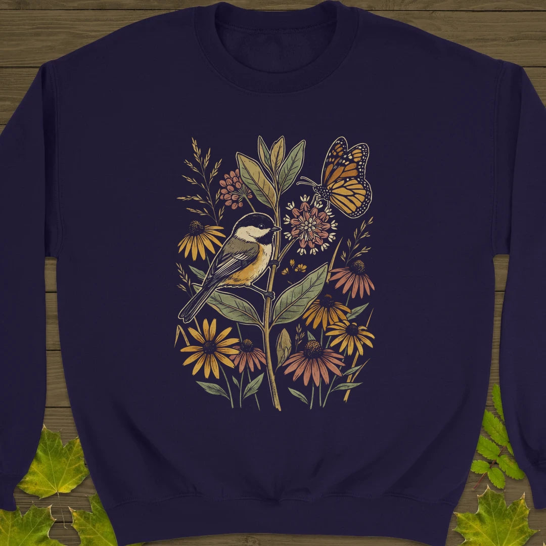 Garden Visitors Sweatshirt Purple
