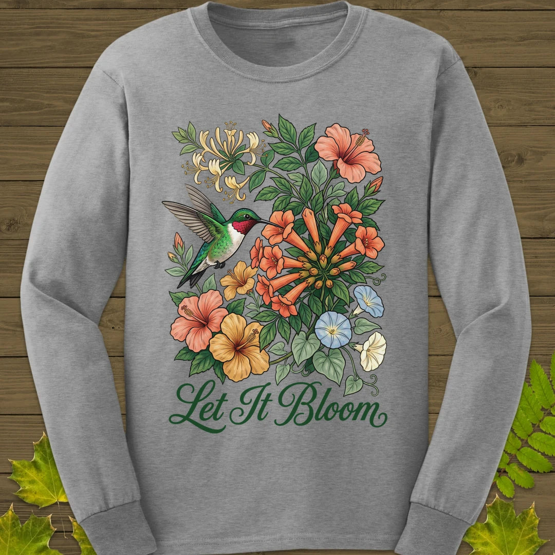 Let It Bloom Long Sleeve Sport Grey