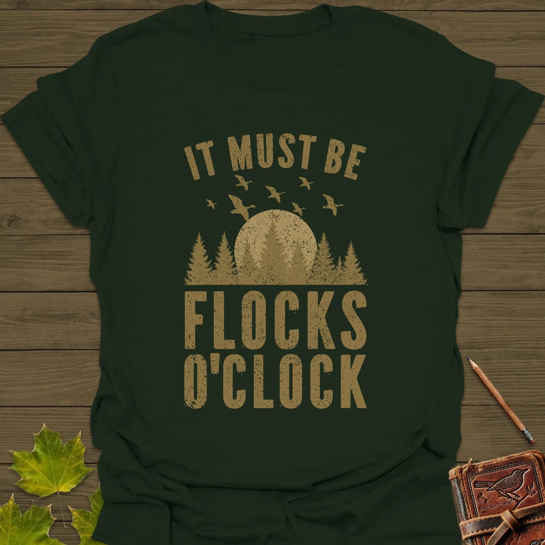 Flocks O'Clock T-Shirt Forest Green
