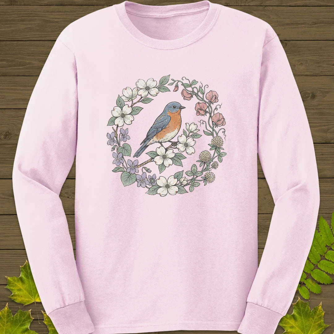 Blue & Bloom Long Sleeve Light Pink