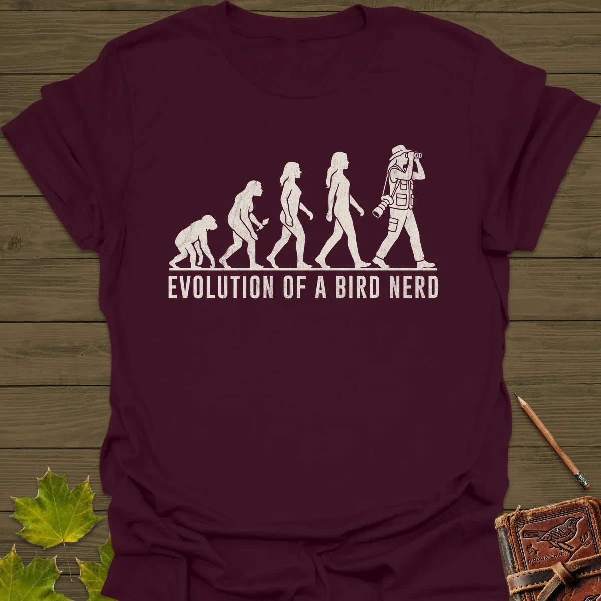 Evolution (Female) T-Shirt Maroon
