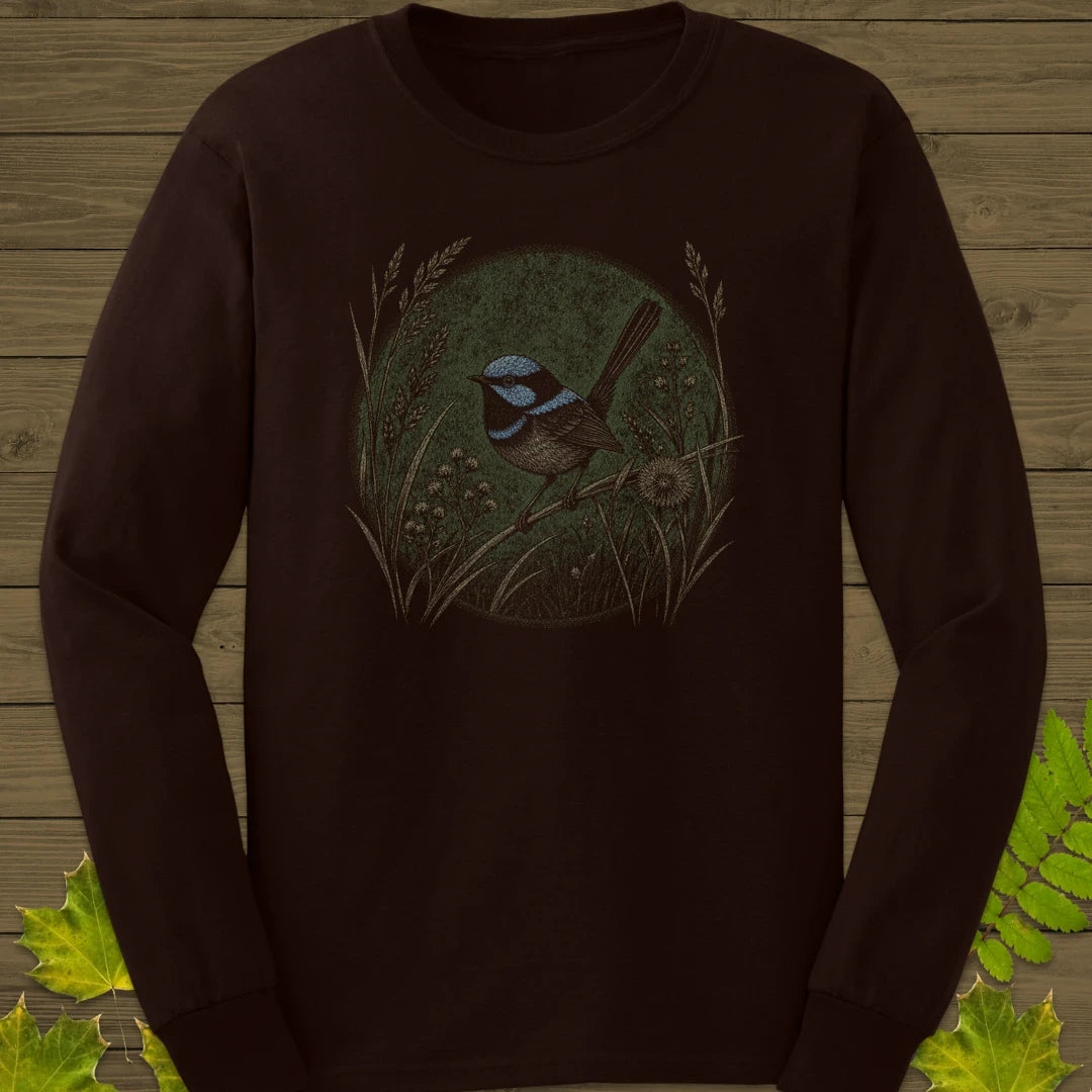 Grassland Fairywren Long Sleeve Dark Chocolate