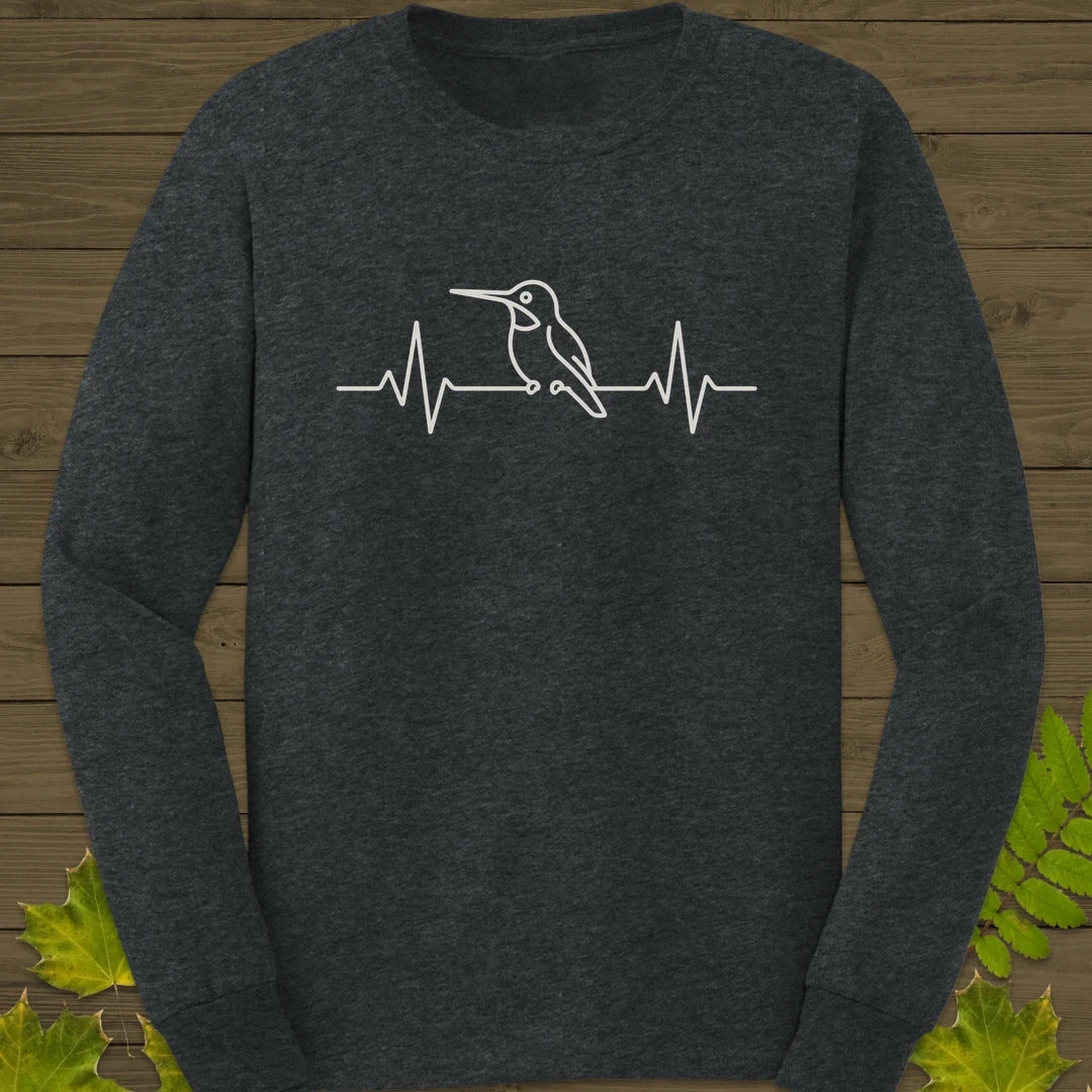 Heartbeat Hummingbird Long Sleeve Dark Heather