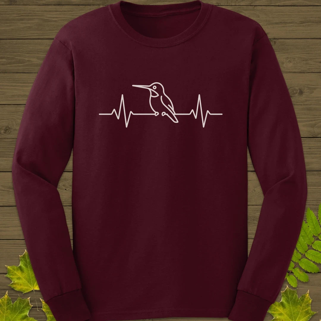Heartbeat Hummingbird Long Sleeve Maroon
