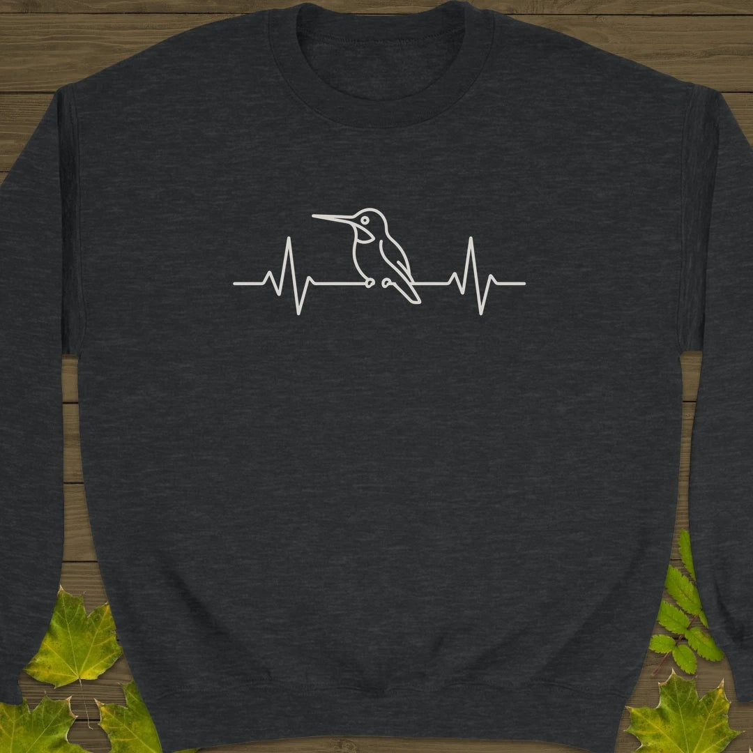 Heartbeat Hummingbird Sweatshirt Dark Heather