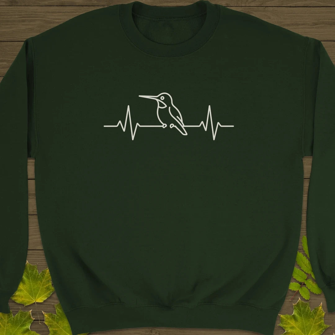 Heartbeat Hummingbird Sweatshirt Forest Green
