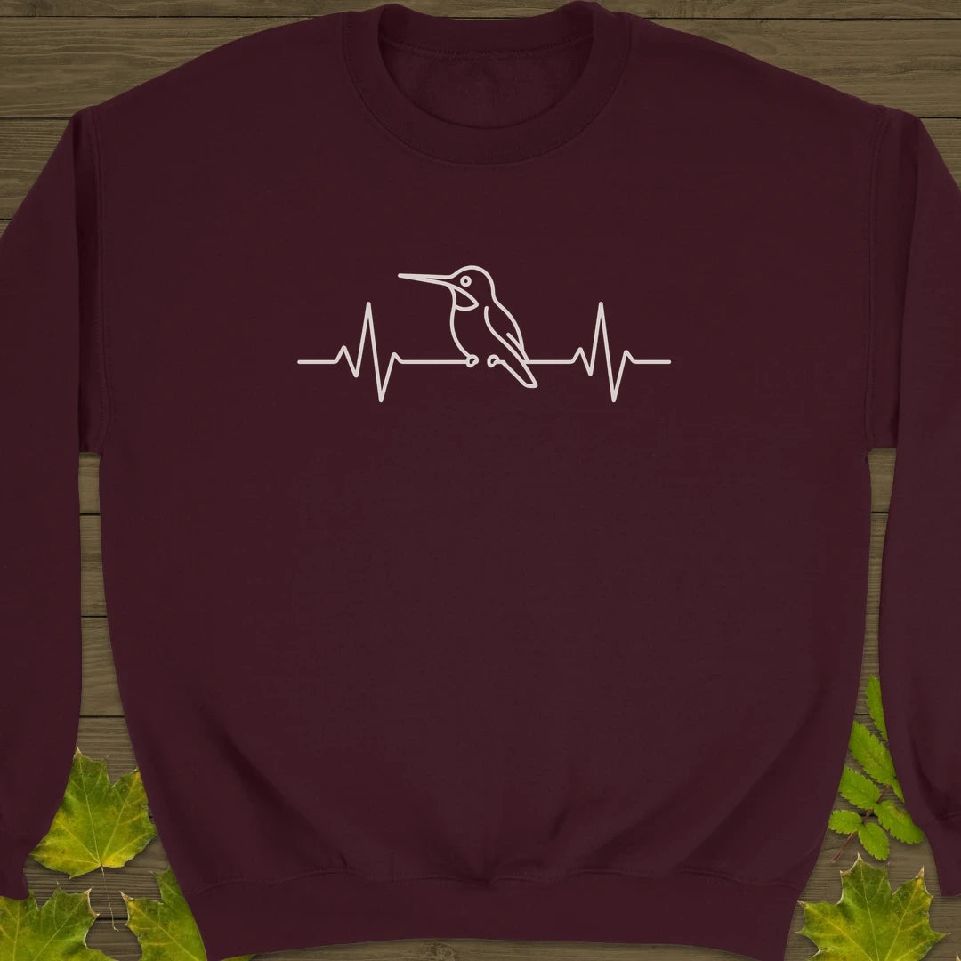 Heartbeat Hummingbird Sweatshirt Maroon