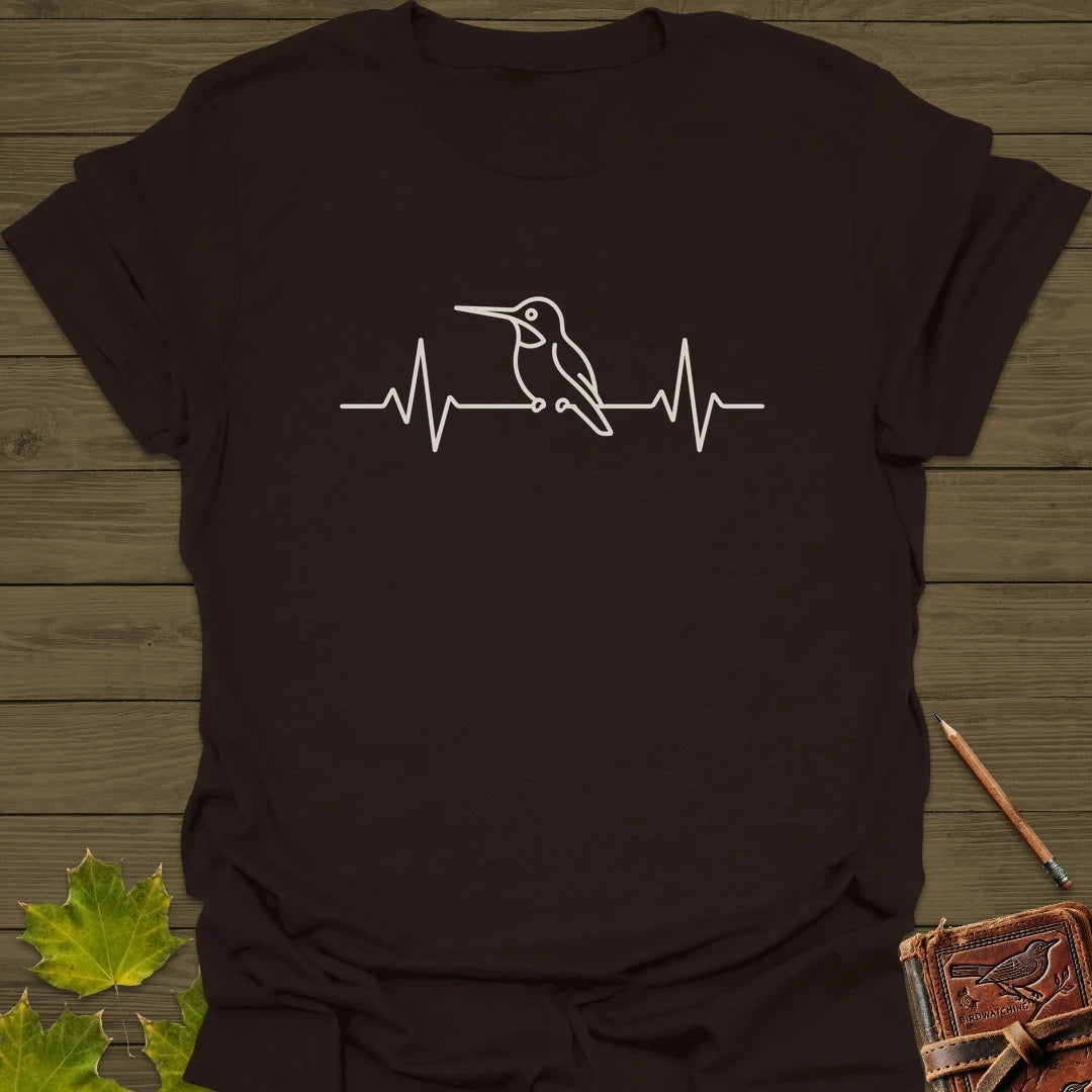 Heartbeat Hummingbird T-Shirt Dark Chocolate