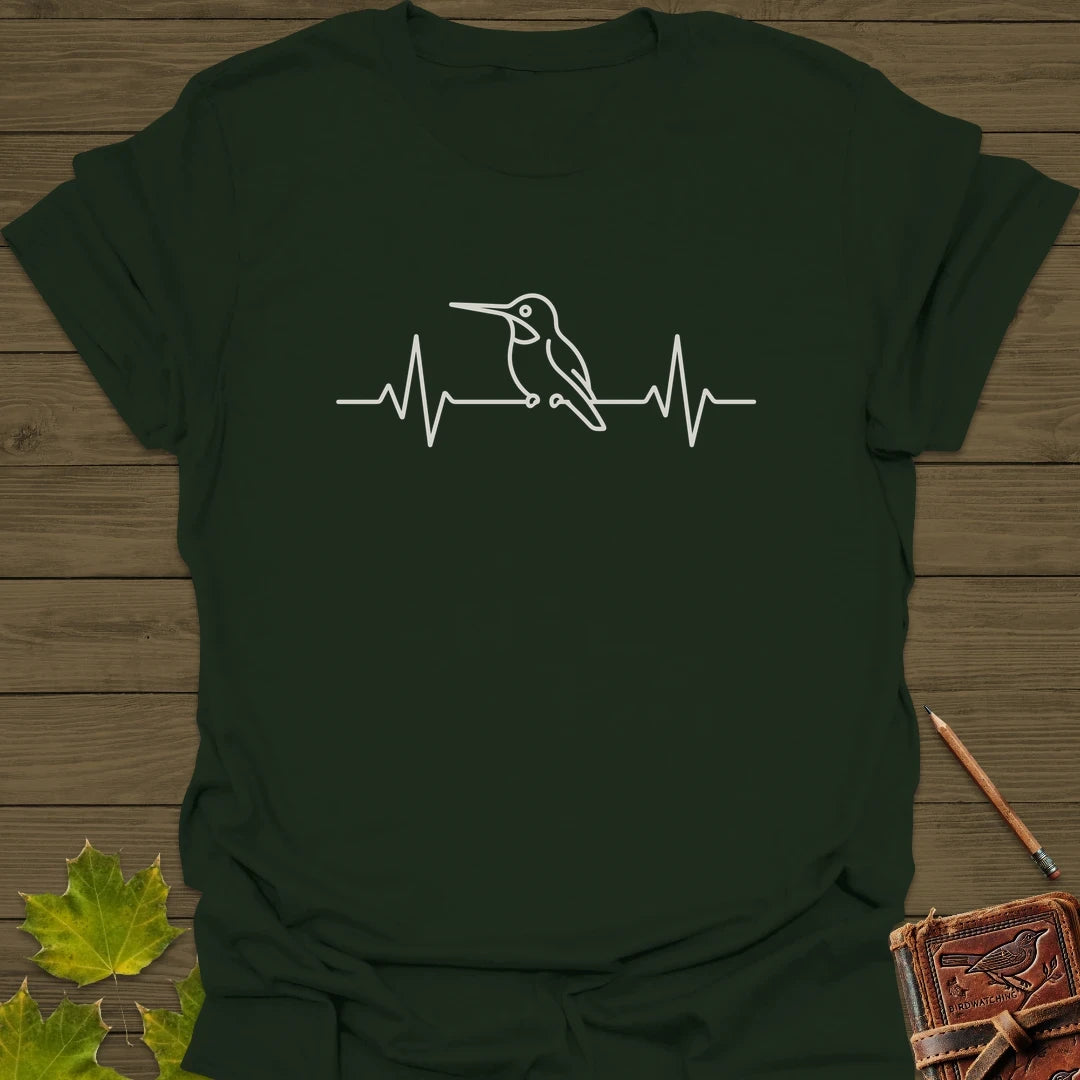 Heartbeat Hummingbird T-Shirt Forest Green