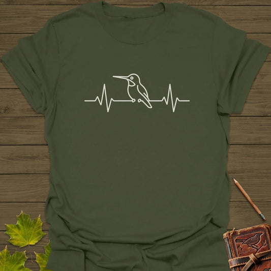 Heartbeat Hummingbird T-Shirt Military Green