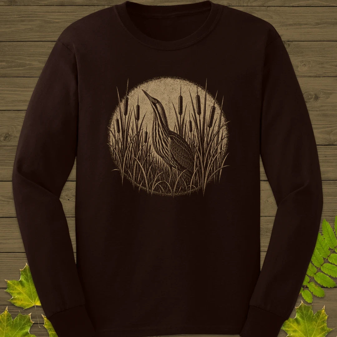 Hidden Bittern Long Sleeve Dark Chocolate
