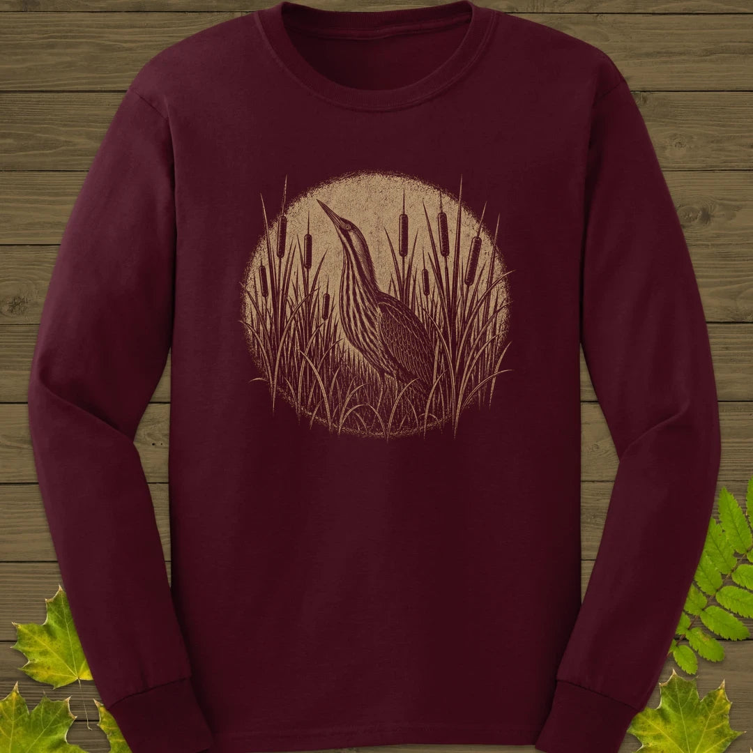 Hidden Bittern Long Sleeve Maroon