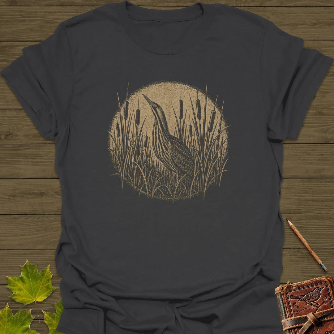 Hidden Bittern T-Shirt in Charcoal