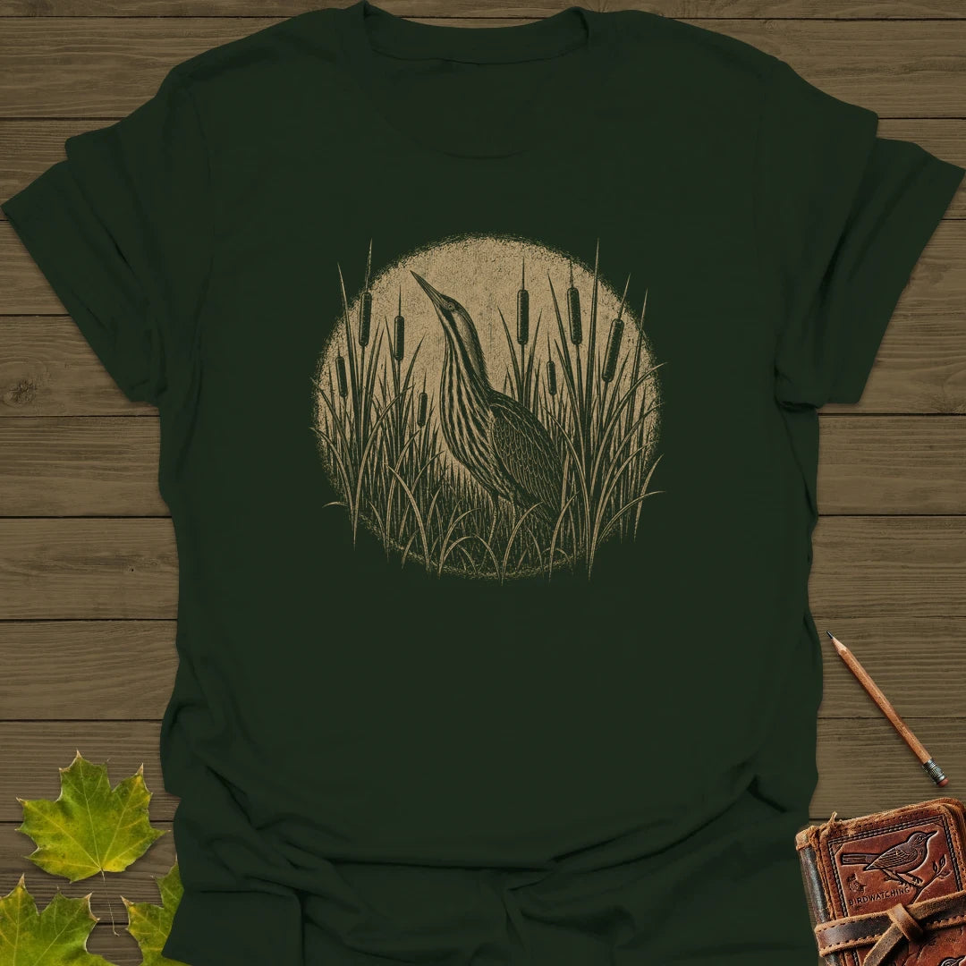Hidden Bittern T-Shirt in Forest Green